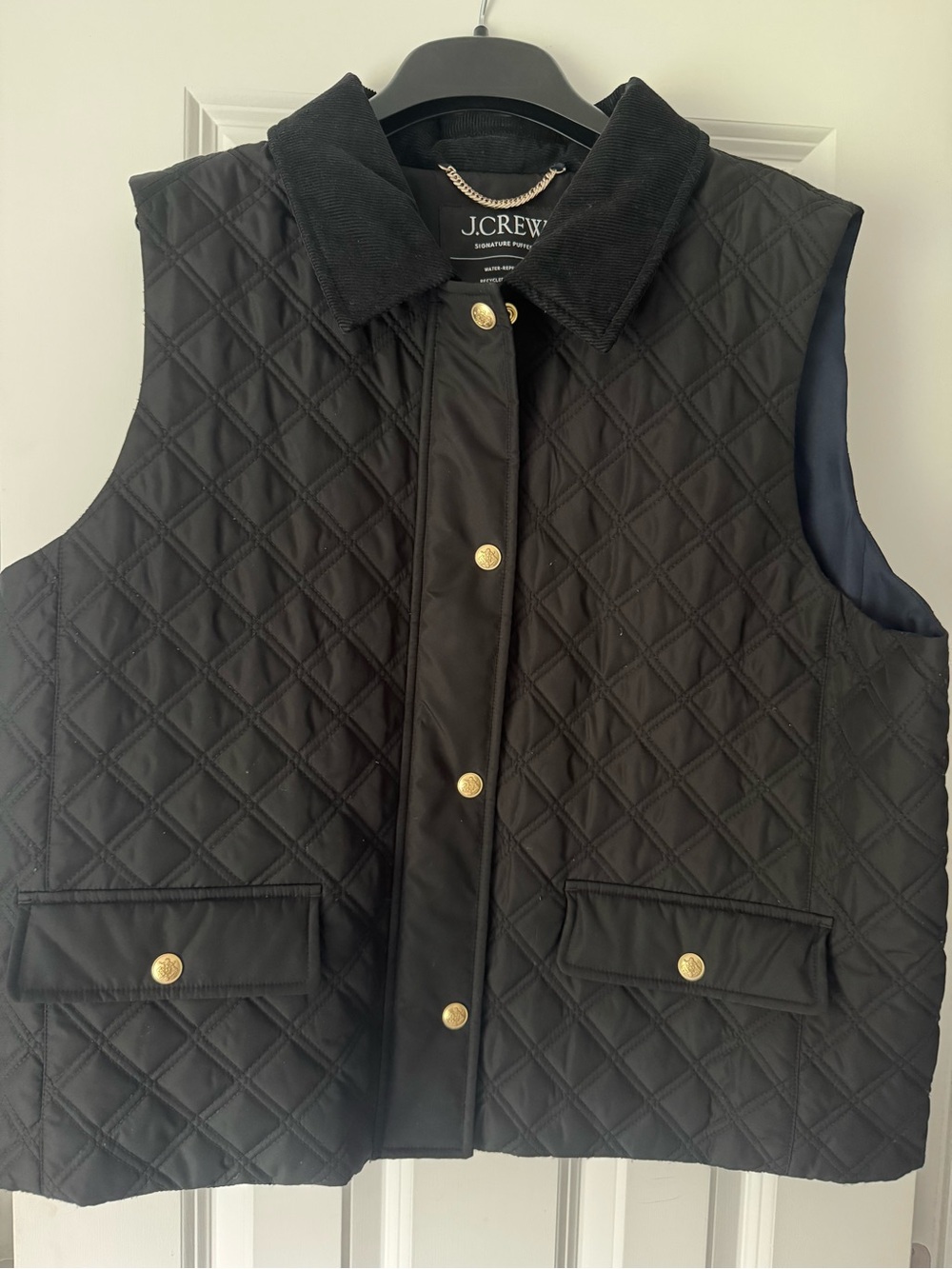 J. Crew Signature Puffer Vest Black XL
